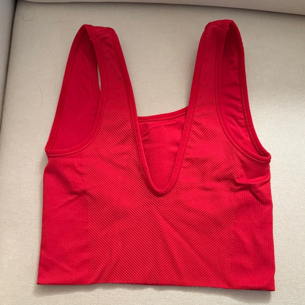 All in Motion Red V-Neck Sports Bra